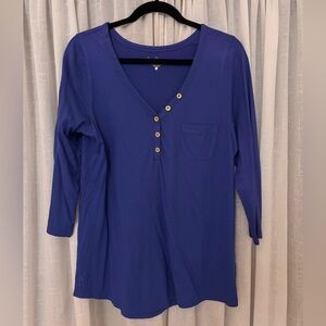 Lilly Pulitzer Royal Blue Long Sleeve Top